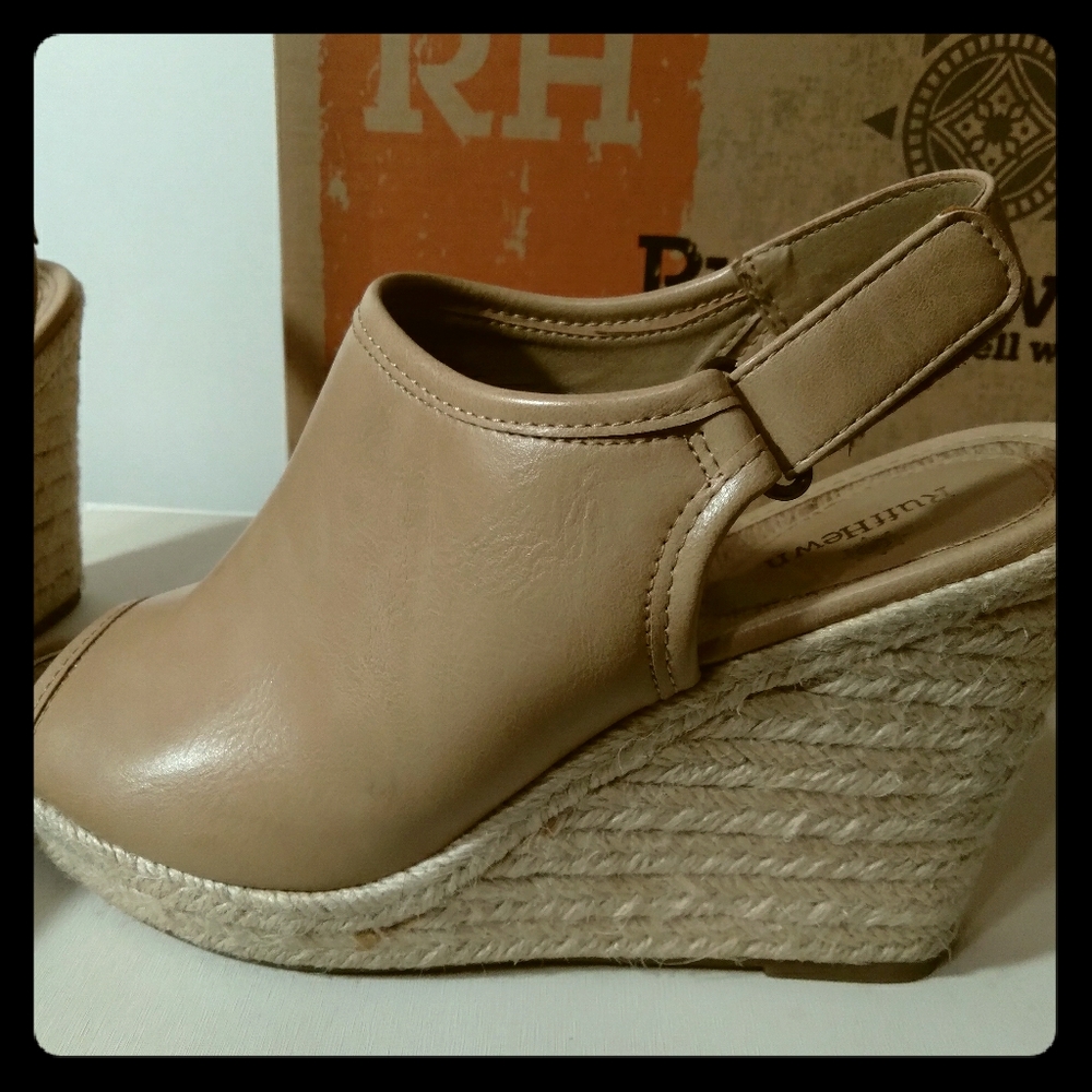 Ruff Hewn taupe wedges
